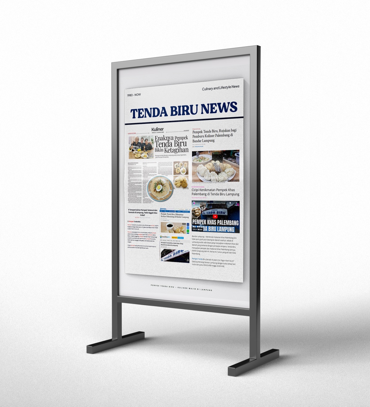 Kumpulan liputan media tentang Pempek Tenda Biru